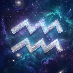 Blue Aquarius Sign (Horoscopo155)
